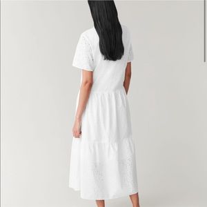 COS white embroidered dress